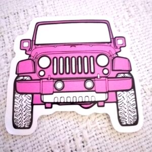 3/$15 - NEW! Gorgeous 😍 PINK Top Down JEEP WRANGLER STICKER